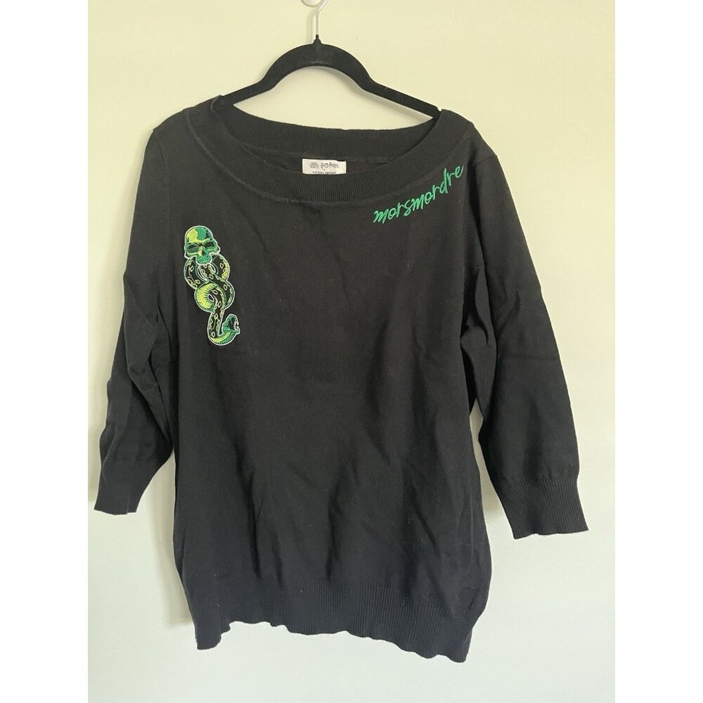 UNIQUE VINTAGE Harry Potter Dark Mark Morsemorde Spell Sweater XL